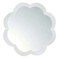 Grace Mitchell Scalloped Edge Glass Wall Mirror, 32"