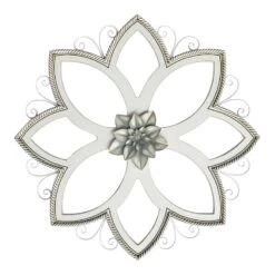 Grace Mitchell White Flower Wall Art, 27x27