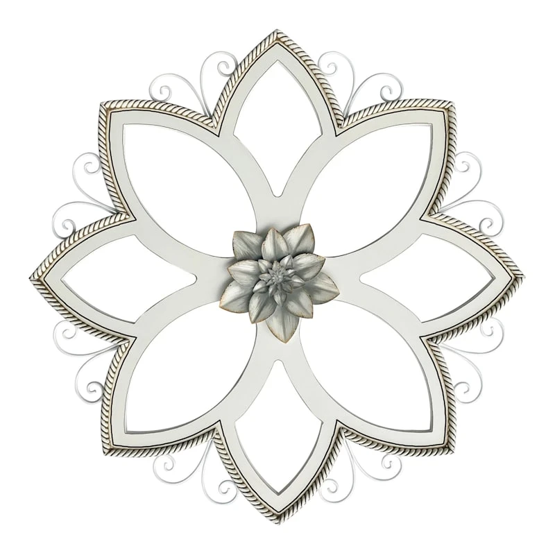 Grace Mitchell White Flower Wall Art, 27x27