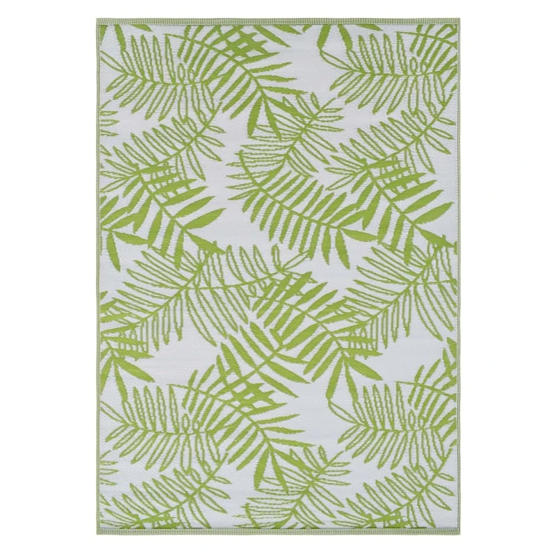 Green Palm Plastic Outdoor Area Rug, 5x7 - Image 2