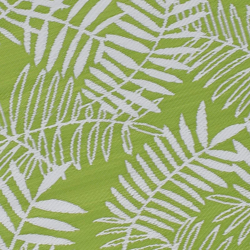 Green Palm Plastic Outdoor Area Rug, 5x7 - Image 3