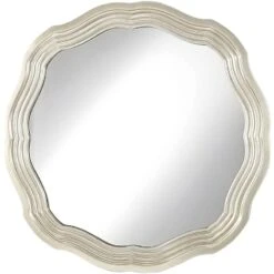 Grey Gallery Round Wall Mirror, 32"