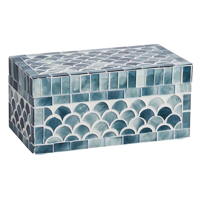 Grey Mosaic Decorative Box, 7x3