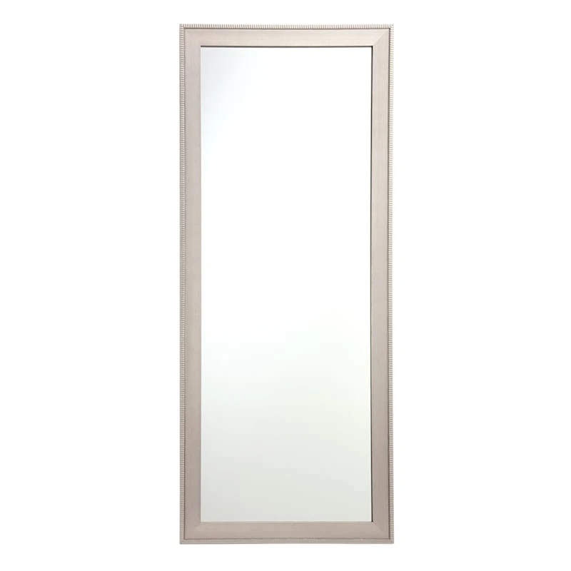 Grey Striped Trim Framed Wall Mirror, 24x58
