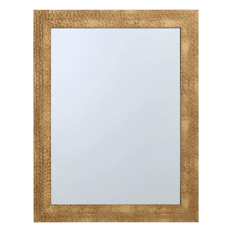 Hammered Gold Framed Wall Mirror, 22x28