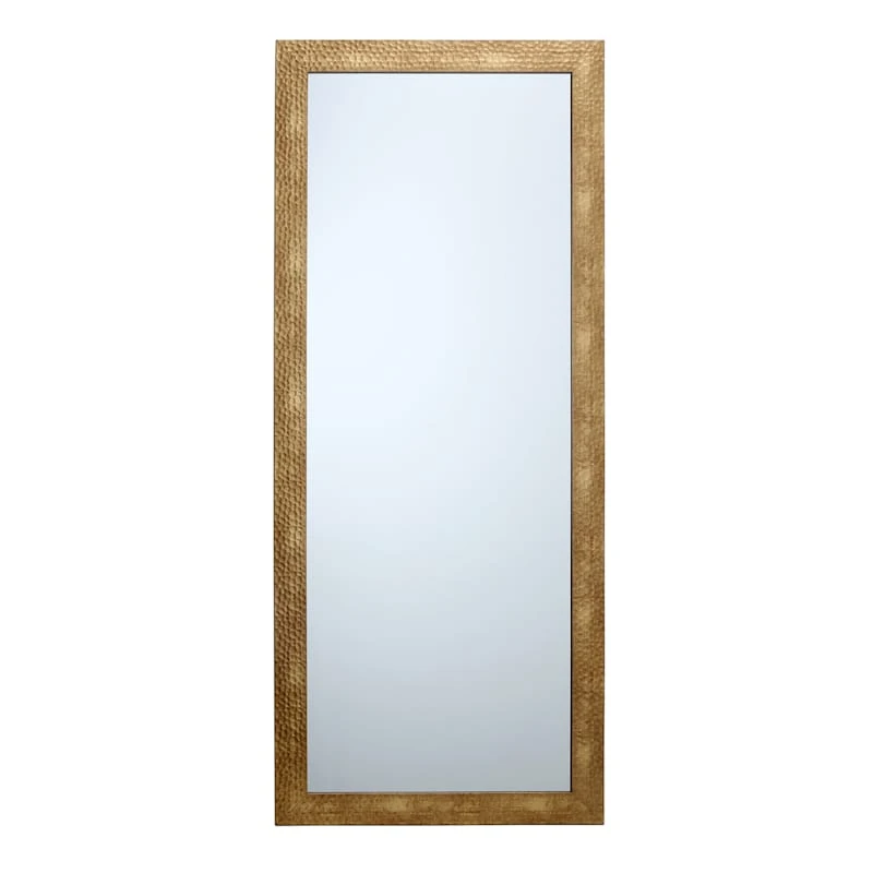 Hammered Gold Framed Wall Mirror, 24x58