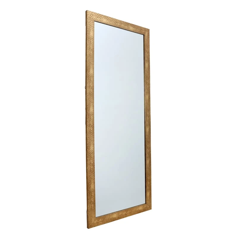 Hammered Gold Framed Wall Mirror, 24x58 - Image 2