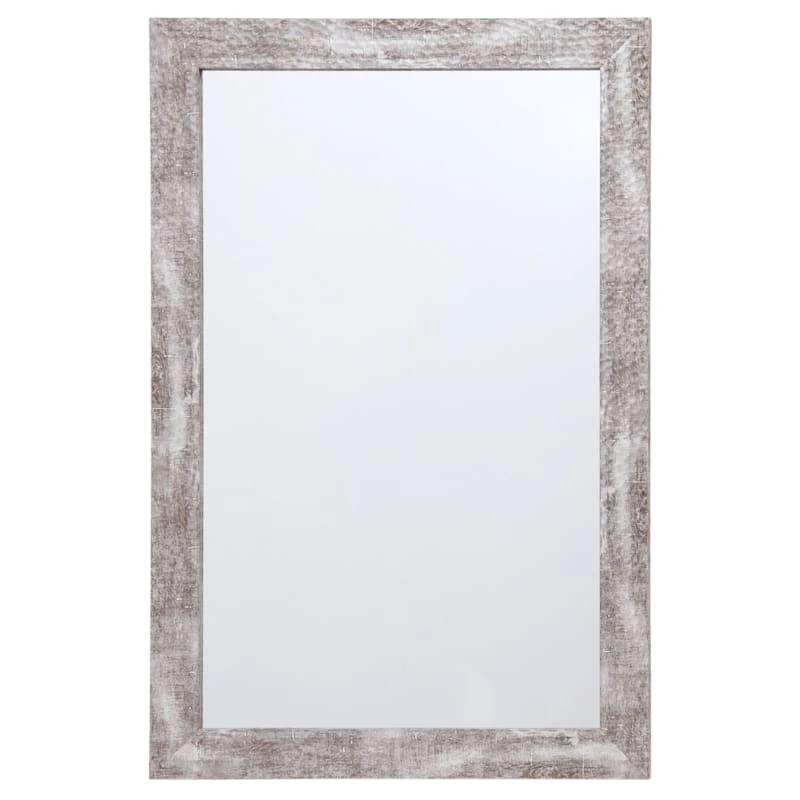 Hammered Silver Framed Wall Mirror, 24x36