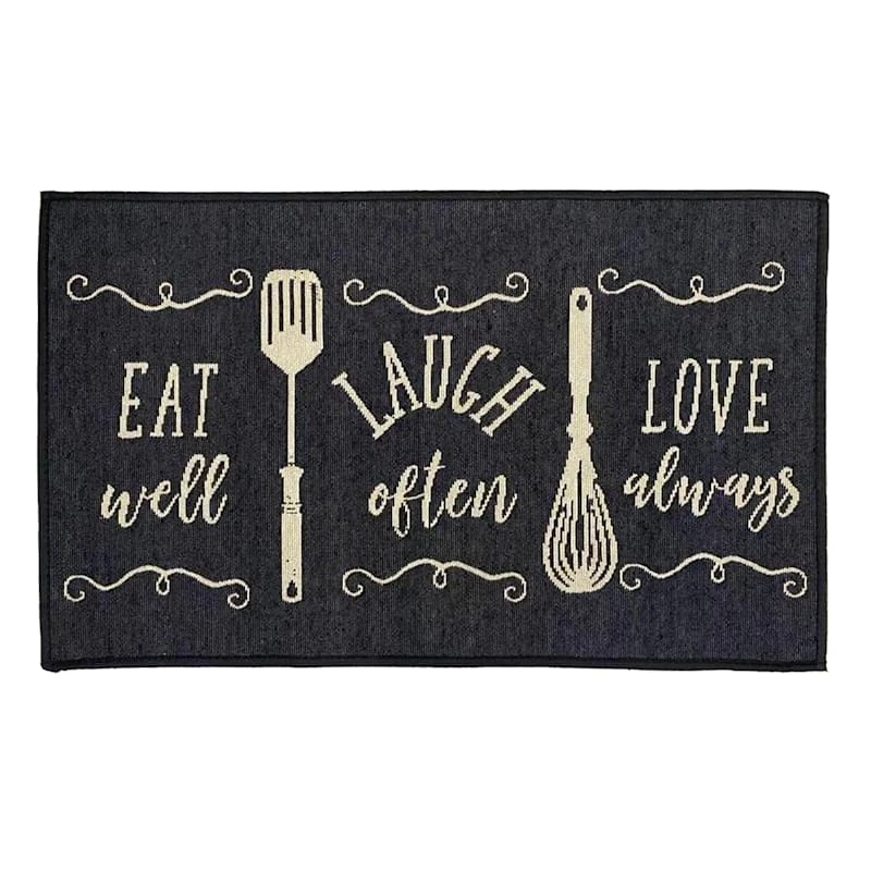 Hampton Eat Laugh Love Kitchen Mat, 18x30