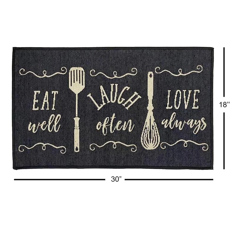 Hampton Eat Laugh Love Kitchen Mat, 18x30 - Image 5