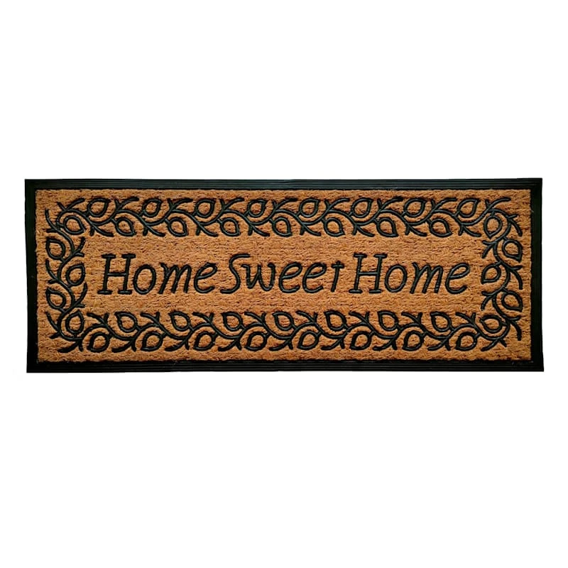 Home Sweet Home Double Door Coir Mat, 18x48