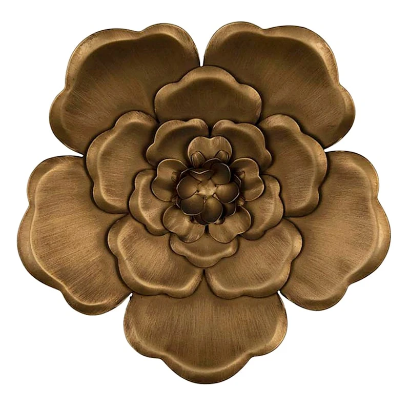 Honeybloom 3-Piece Metallic Flower Wall Art - Image 2