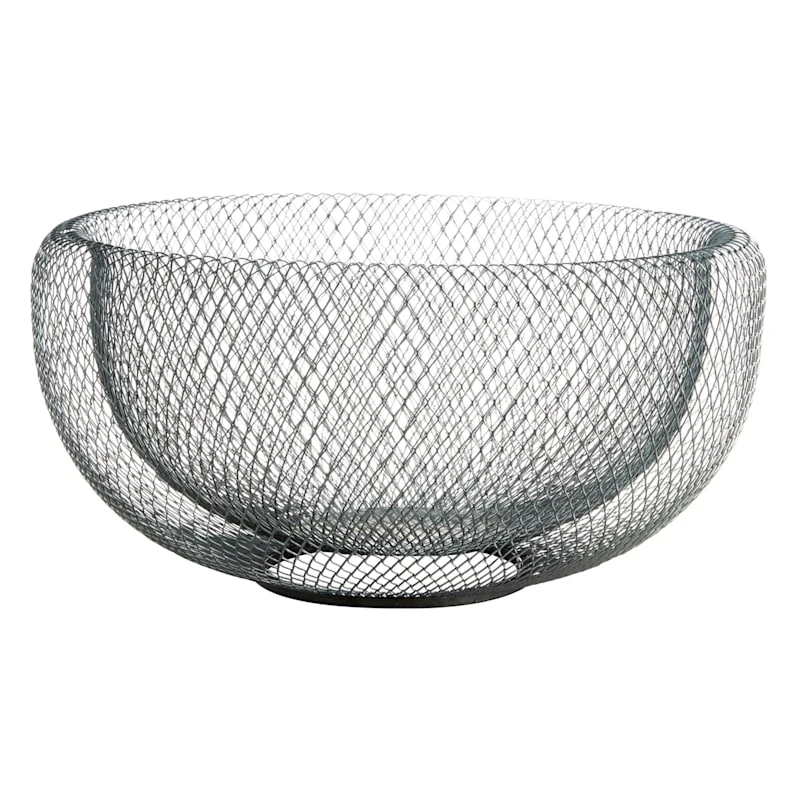 Honeybloom Black Metal Wire Bowl, 11"