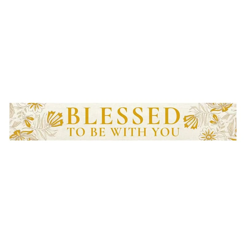 Honeybloom Blessed To Be With You Canvas Wall Art, 36x6