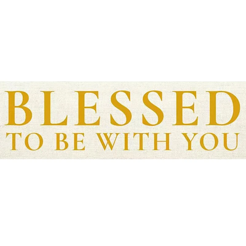 Honeybloom Blessed To Be With You Canvas Wall Art, 36x6 - Image 2