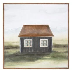 Honeybloom Framed Cottage Canvas Wall Art, 20"