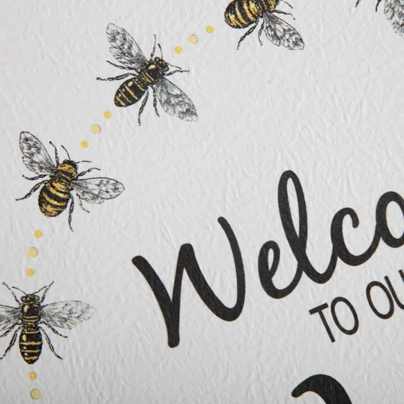 Honeybloom Framed Welcome To Our Hive Canvas Wall Art, 12" - Image 3