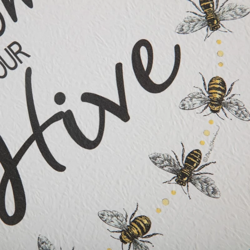 Honeybloom Framed Welcome To Our Hive Canvas Wall Art, 12" - Image 4