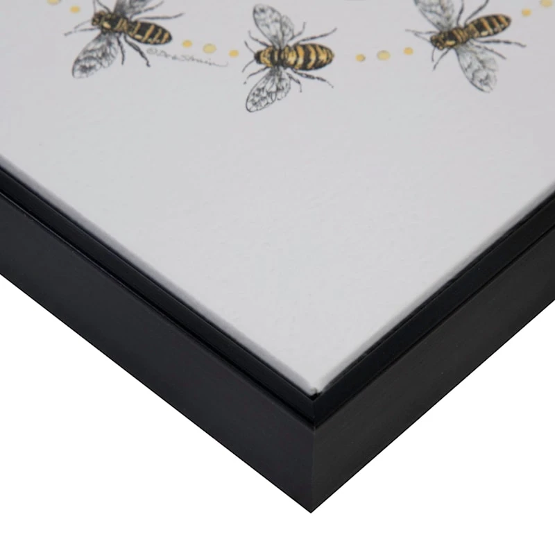 Honeybloom Framed Welcome To Our Hive Canvas Wall Art, 12" - Image 5