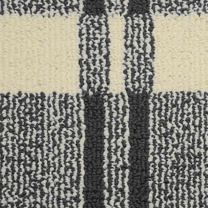 Honeybloom Grey & Ivory Plaid Loop Kitchen Mat, 2x5 - Image 4