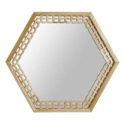 Honeybloom Hexagon Wall Mirror, 30x26