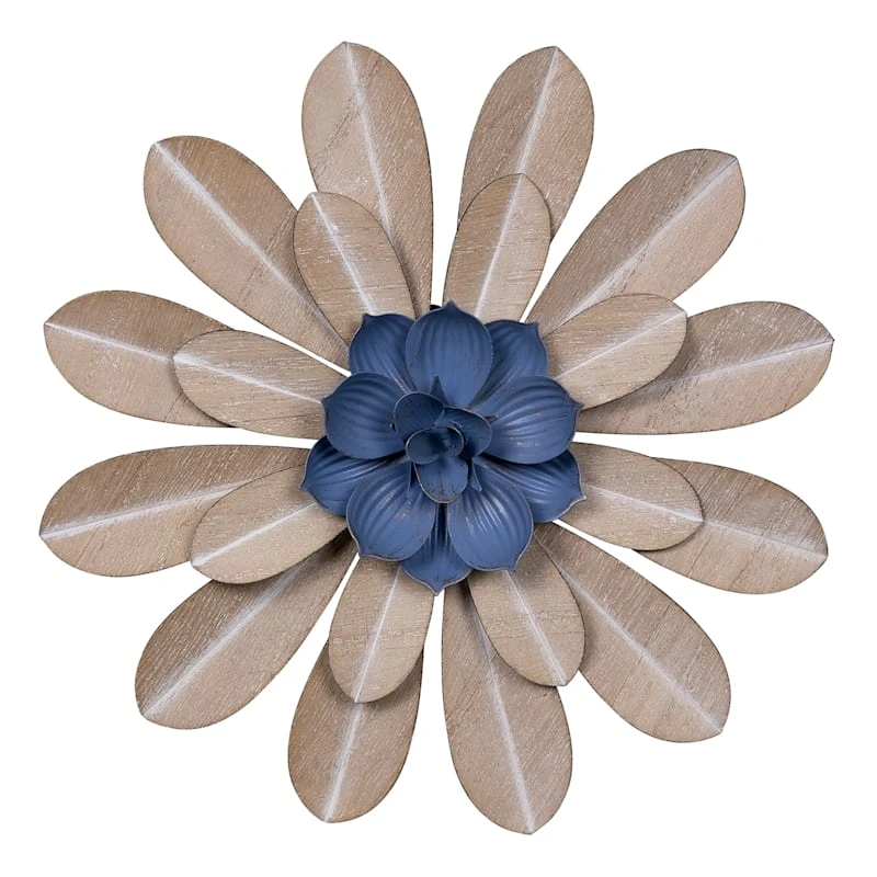 Honeybloom Metal Flower Wall Decor, 8"