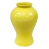 Honeybloom Solid Yellow Ceramic Vase, 10"
