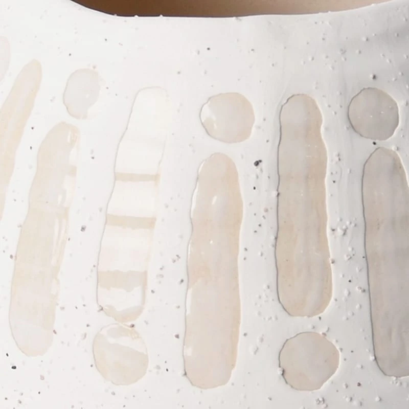 Honeybloom White Ceramic Vase, 6.5" - Image 2