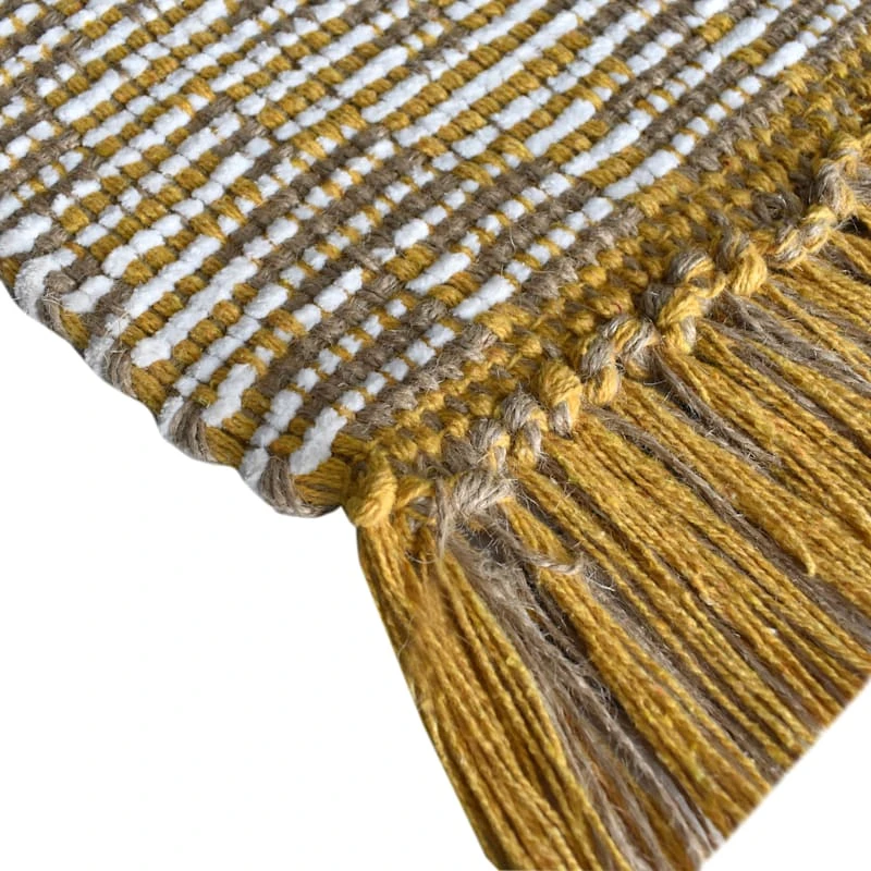Honeybloom Yellow Jute/Chenille Accent Rug, 27x45 - Image 2