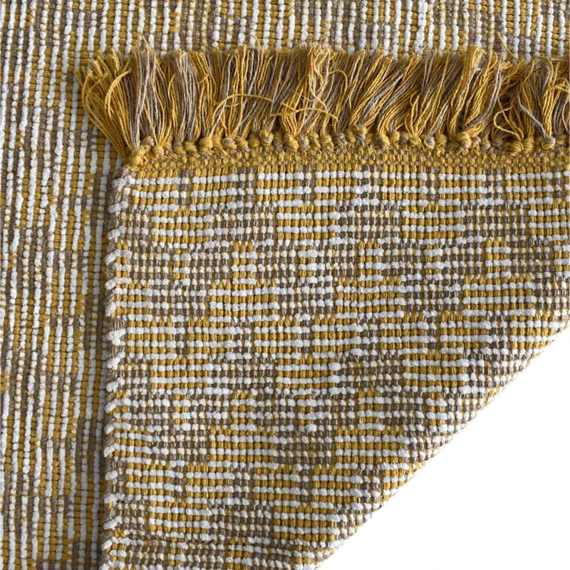 Honeybloom Yellow Jute/Chenille Accent Rug, 27x45 - Image 3