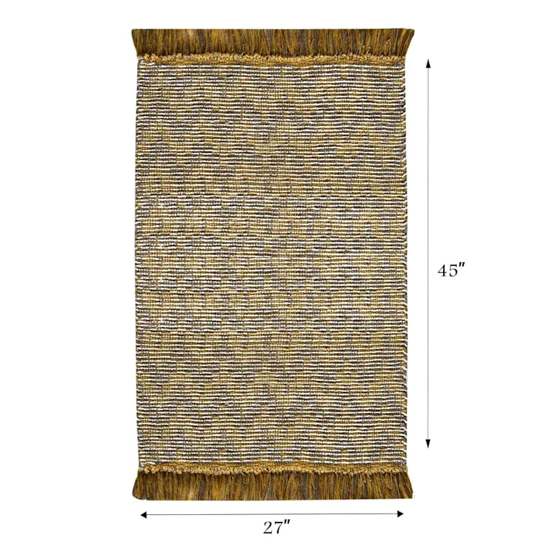 Honeybloom Yellow Jute/Chenille Accent Rug, 27x45 - Image 5