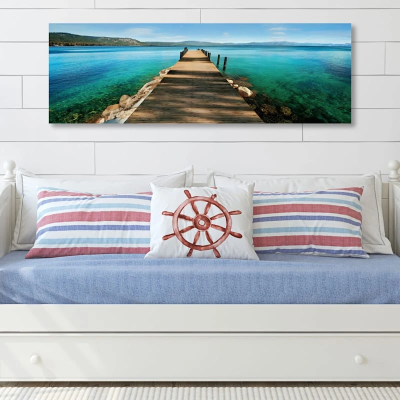 Hues Of Blue Canvas Wall Art, 36x12 - Image 2