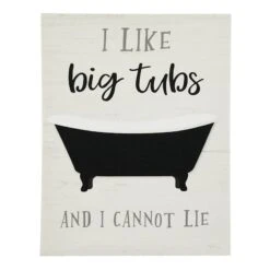 I Like Big Tubs & I Cannot Lie Canvas Wall Art, 11x14