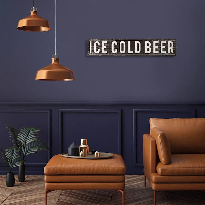 Ice Cold Beer Wall Art, 36x7 - Image 2
