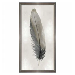 Laila Ali Glass Framed Feather Print Wall Art, 20x38