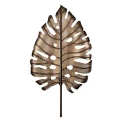 Metal Leaf Wall Decor, 17x30