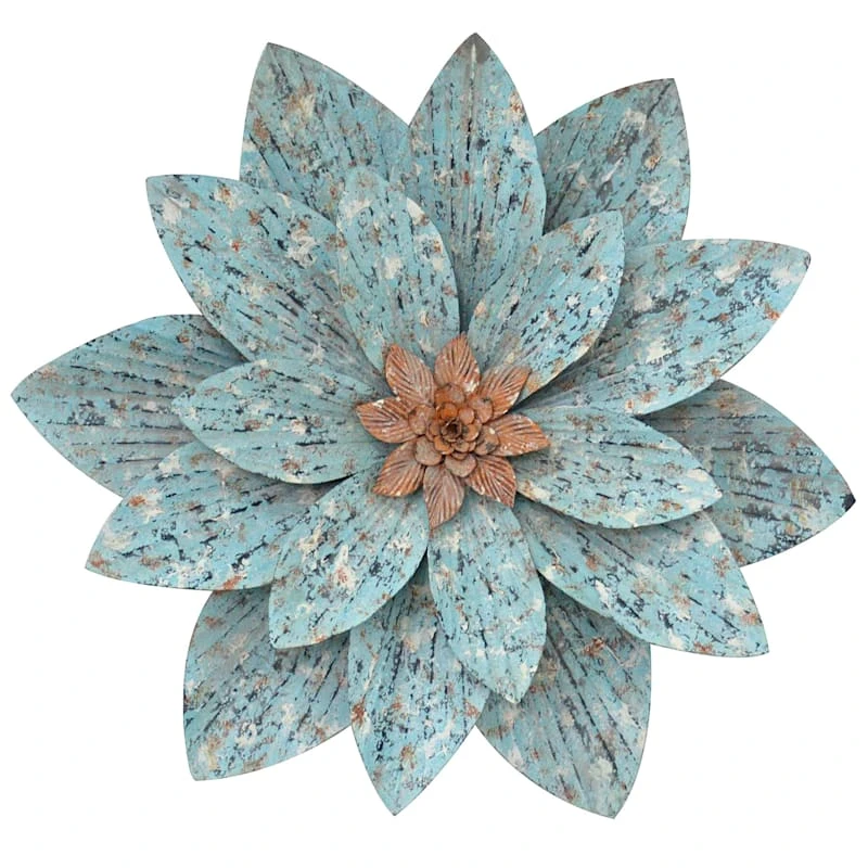 Metal Wall Flower Decor, 24x21
