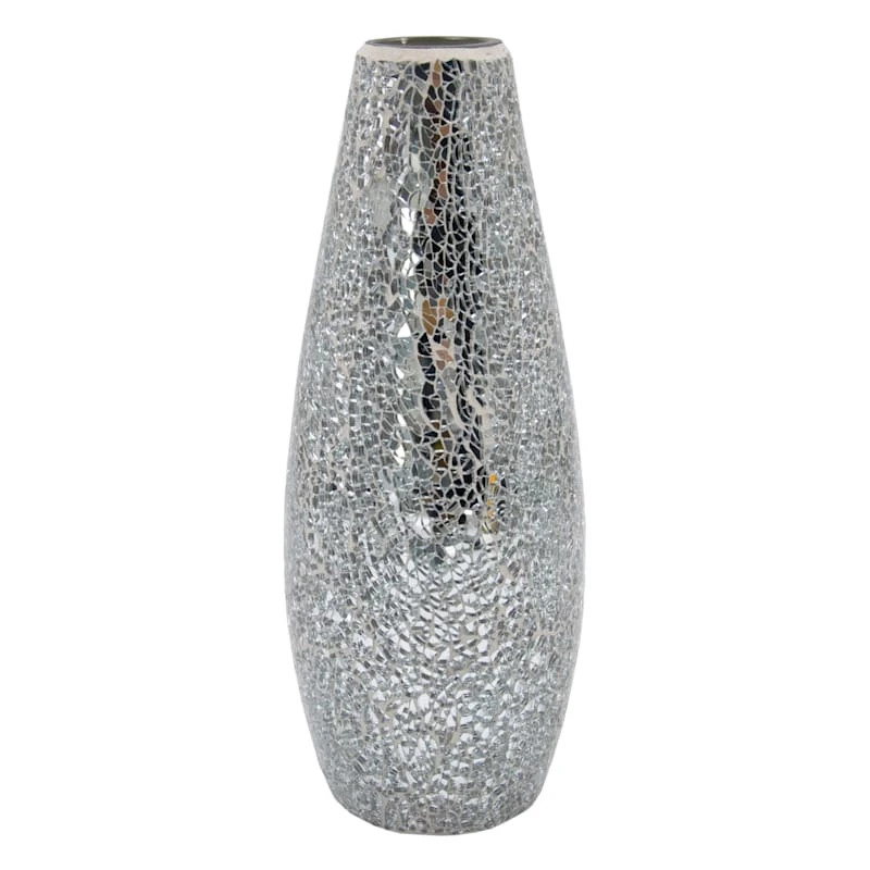 Metallic Mosaic Mirror Vase, 4.5"