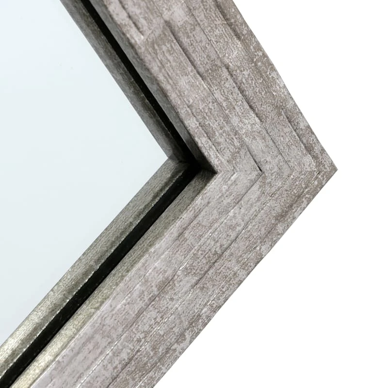 Metallic Woven Textured Framed Wall Mirror, 22x28 - Image 3