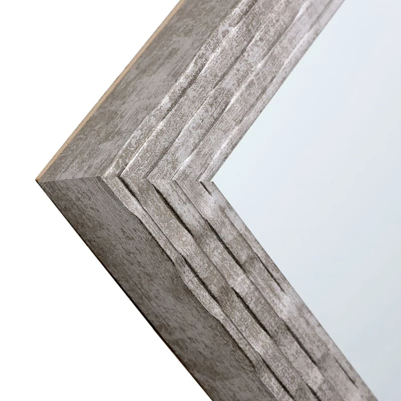 Metallic Woven Textured Framed Wall Mirror, 22x28 - Image 4