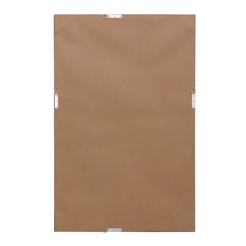 Metallic Woven Textured Framed Wall Mirror, 24x36 - Image 5