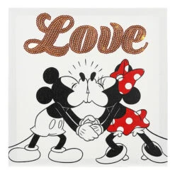 Mickey & Minnie Sequin Canvas Wall Art, 12"