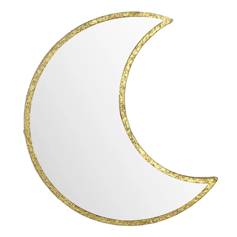 Moon Shaped Wall Mirror, 12x15