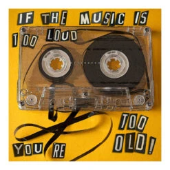 Music Too Loud Vintage Cassette Canvas Wall Art, 22"