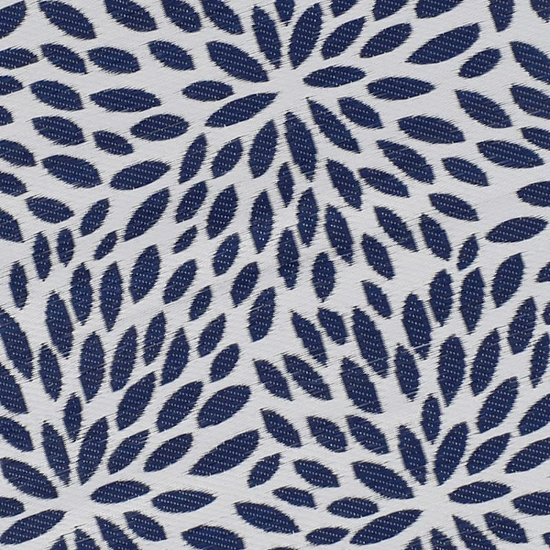 Navy Blue Floral Plastic Outdoor Area Rug, 6x9 - Image 4