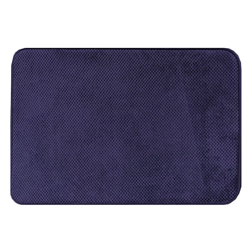 Navy Chenille Kitchen Mat, 20x32