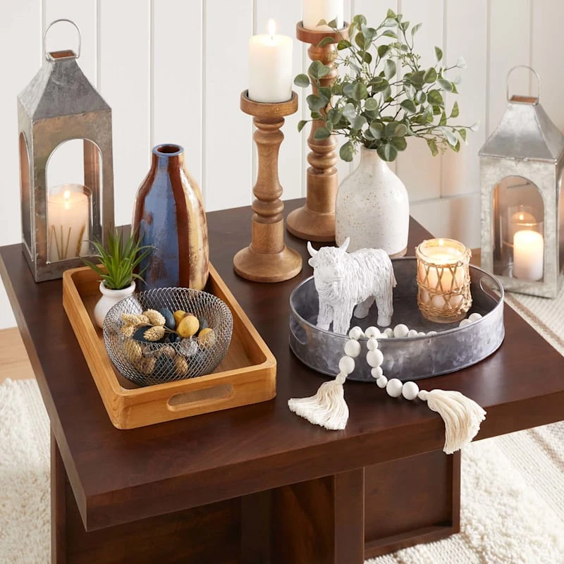 Oval Galvanized Metal Tray, 13x10 - Image 2