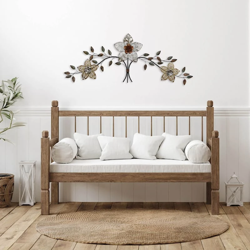 Over The Door Floral Bouquet Wall Decor, 44x16 - Image 2