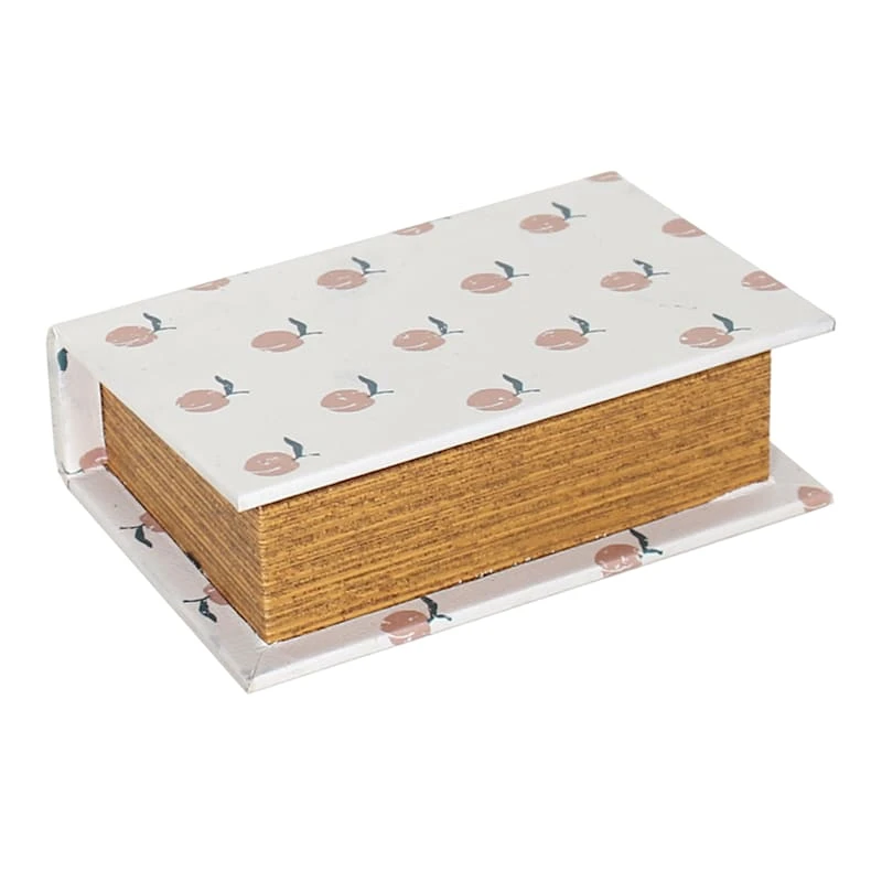 Peachtree White Printed Book Box Decor, 6x4