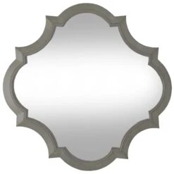 Pewter Crest Framed Wall Mirror, 14"